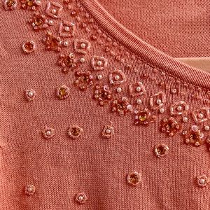 Twenty One Button-Up Beaded Knit Cardigan